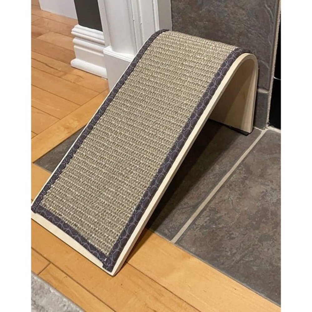 New Sisal Angle Cat Scratch Ramp, Includes Catnip - Natural, One Size